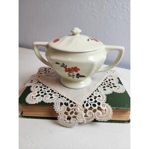 Vintage‎ Samson Poppy Orange Cherry Blossom Sugar Bowl with Lid
